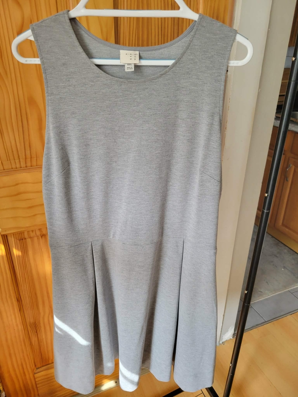 Sleeveless Gray A-Line Women's Dress